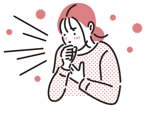 せきこむ人