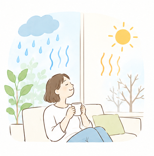 漆喰は調湿効果あり