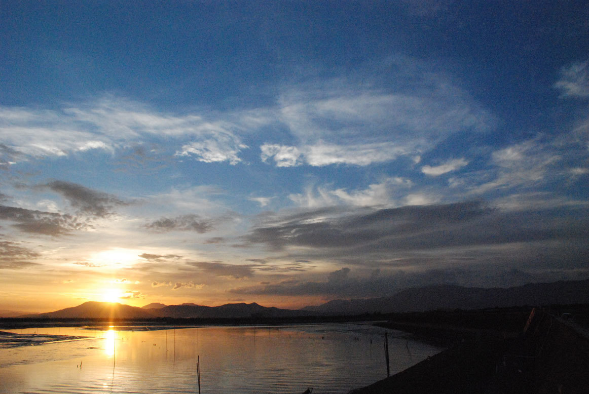 夕日の有明海