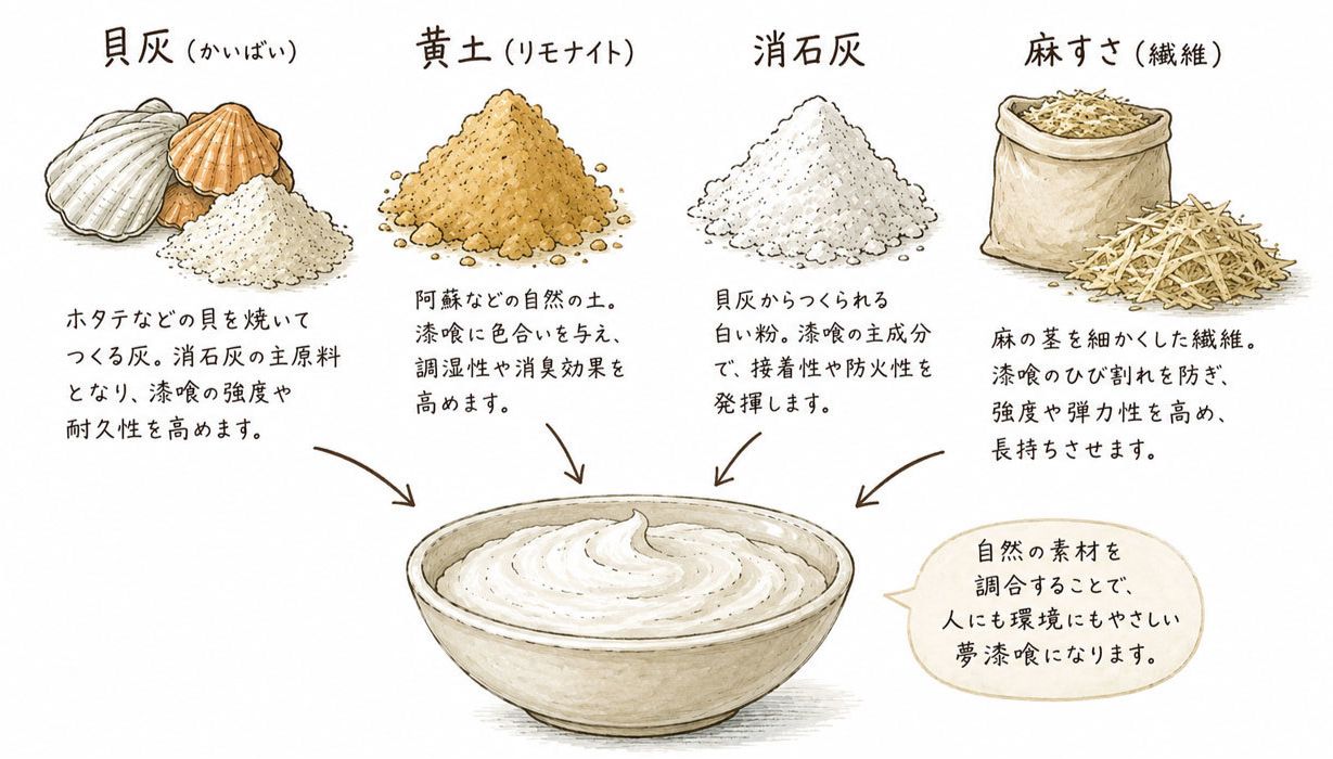 夢漆喰の原料